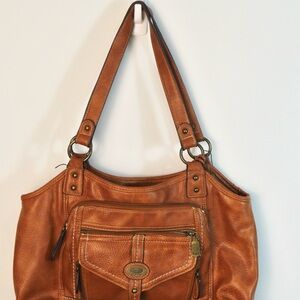 Elegant Brown Leather Shoulder Bag